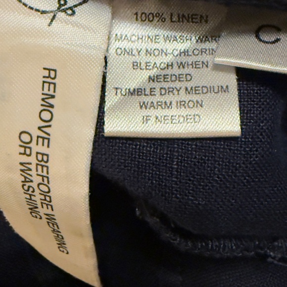 🌹LOFT NAVY 100% LINEN MARISA PANTS - Picture 5 of 7